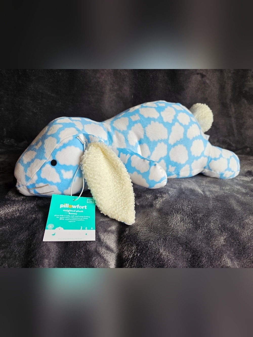 2026 Cloud Easter Bunny Weighted Plush Throw Pillow sensory special need support